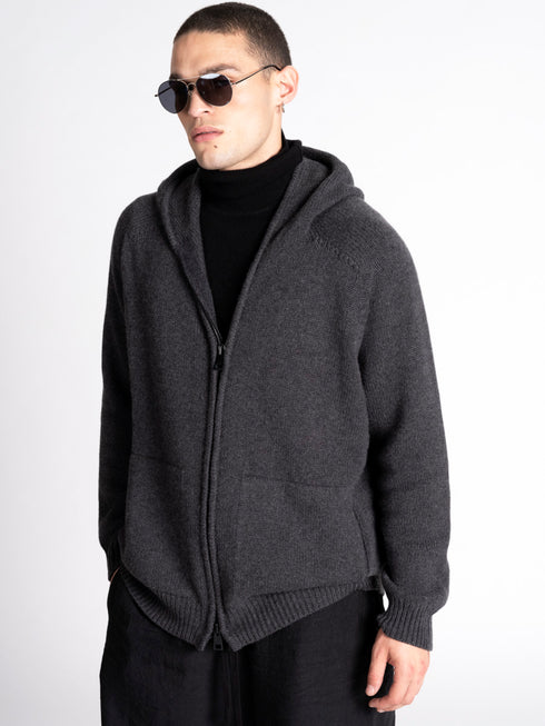 Grey Cashmere Hoodie
